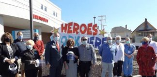 
			
				                                Shown from left are: Dallas Kiwanis members Liz Martin, Duane Frank, Beverly Atherholt, Glenn Patrick; W-B General Hospital CEO Dale Johns; Kiwanis member Mary Rodriguez, RN; Alfonso Rodriguez, MD FASN Adfinitas Health, Nursing Director Warren Shotto, ICU Nursing Director Bob Sapiego, Chief of Surgery Mark Schiowitz, Kiwanis member Abby Patrick, Adfinitas Health Regional Manager/Partner Louis Boyle, DO.
 
			
		