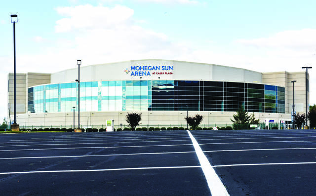 The Mohegan Sun Arena at Casey Plaza in Wilkes-Barre Township is seen in a file photo. The Luzerne County Convention Center Authority Wednesday approved upgrades and improvements at the Mohegan Sun Arena at Casey Plaza in anticipation of reopening the facility sometime next year.
Times Leader file photo