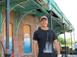 
			
				                                Developer George Albert stands outside the former Central Railroad of New Jersey train station in Wilkes-Barre last July as a community cleanup of the 1869 structure was getting underway.
                                 Times Leader file photo

			
		