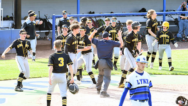 <p>The Lake-Lehman bench erupted with when starting pitcher Nick Finarelli knocked in the tying run in the top of the 7th inning against Oley in the PIAA Class 3A semifinal at DeSales University on Monday.</p>
<p>Tony Callaio | For Times Leader</p>