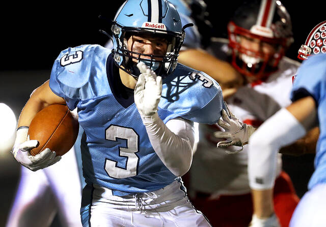 127893416_web1_dal_np4_faa
Dallas Zach Paczewski returns a kickoff against North Pocono in the second quarter for a big gain Friday night.
Fred Adams | For Times Leader