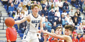 
			
				                                Dallas’ Joey Nocito (2) drives the baseline only to pass off to a teammate against Pittston Area on Tuesday evening at home. .
                                 Tony Callaio | For Times Leader

			
		