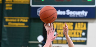 
			
				                                Wilkes-Barre Area’s David Jannuzzi (2) hits a 3-pointer as Dallas’ Pat Flanagan defends. Jannuzzi scored his 1,000th career point during the game.
                                 Tony Callaio | For Times Leader

			
		