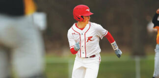 
			
				                                Holy Redeemer’s Dom Marranca scores from third base on an error in the first inning.
                                 Fred Adams | For Times Leader

			
		