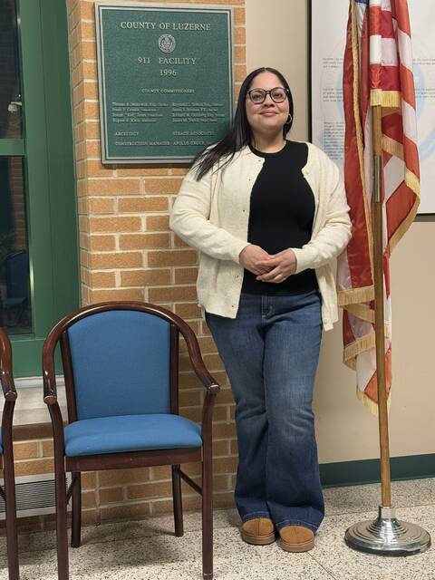131448918_web1_IMG_0198
Luzerne County 911 telecommunicator Kaylary Santos will be honored at county councils Tuesday meeting for assisting a caller in active labor on April 13. She provided emergency medical childbirth instructions in Spanish before medics arrived, officials said.
Submitted Photo