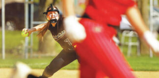 
			
				                                Lake-Lehman third baseman Haylee Makarewicz throws to first base on a grounder by Holy Redeemer’s Zoe Pecuch. Pecuch was safe on the play.
                                 Fred Adams | For Times Leader

			
		