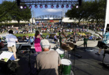 
			
				                                Flaxy Morgan, shown, was the warm-up band for ZOSO, the Ultimate Led Zeppelin Experience during the Friday, July 11, Rockin’ the River show. This week’s concert, the final in the 2025 series, will be by Back In Black: A Tribute to AC/DC and Bat Out of Hell: A Tribute to Meatloaf.
                                 Fred Adams file photo | Times Leader

			
		