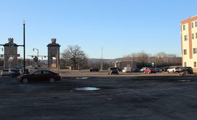 131756229_web1_sterling-site-2-2025-
The former Hotel Sterling site at the corner of North River and West Market streets in Wilkes-Barre is listed for sale at $1.2 million.
File photo