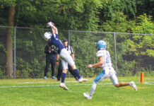 
			
				                                Rodman Azar of Abington Heights snags a touchdown pass against Dallas.
                                 Buck Norton-Jennings | For Times Leader

			
		