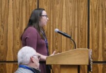 
			
				                                Luzerne County Election Director Emily Cook speaks about the proposed new voting system during council’s Tuesday work session as county Controller Walter Griffith looks on.
                                 Jennifer Learn-Andes | Times Leader

			
		