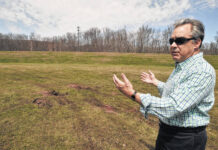 
			
				                                In this 2015 file photo, Luzerne County Flood Protection Authority Executive Director Christopher Belleman discusses damage all-terrain vehicle trespassers were causing on the levee system in Wyoming. Belleman is retiring in January after 12 years overseeing the agency.
                                 File photo

			
		