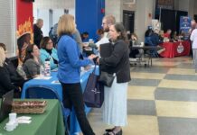 
			
				                                Geisinger recruiters interacted with job seekers at the Times Leader’s career expo in April.
                                 Times Leader File Photo

			
		