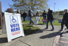 Luzerne County Council members react to Tuesday’s Democratic sweep
Voters arrive at the Kingston Recreation Center on Tuesday.
Mark Moran | For Times Leader