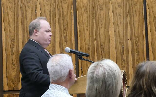 <p>Dr. Patrick Conaboy, a family practitioner in Northeastern Pennsylvania for more than 30 years, spoke in support of Tenor Health Foundation Inc.’s hospital purchase during Monday’s Luzerne County Council work session.</p>
<p>Jennifer Learn-Andes | Times Leader</p>