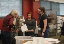 
			
				                                Luzerne County election officials review a ballot during Wednesday’s post-election adjudication. From left: county Election Board Chairwoman Christine Boyle, Board member Daniel Schramm, Board Vice Chairwoman Alyssa Fusaro and Election Director Emily Cook.
                                 Jennifer Learn-Andes | Times Leader

			
		