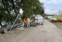 
			
				                                Contractors install steel-reinforced PVC that interlocks as is fed through manholes into a Wyoming Valley Sanitary Authority interceptor line in Wilkes-Barre, creating a new standalone pipe within the existing line.
                                 Courtesy of Wyoming Valley Sanitary Authority

			
		