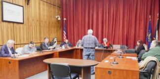 
			
				                                Luzerne County Controller Walter Griffith approaches the county Election Board to speak during public comment Wednesday due to an issue with the microphones that the county administration is addressing.
                                 Jennifer Learn-Andes | Times Leader

			
		
