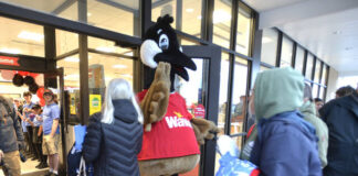 
			
				                                Wally the Wawa mascot greets people arriving at the new Wawa in Dallas Twp.
                                 Mark Moran | For Times Leader

			
		