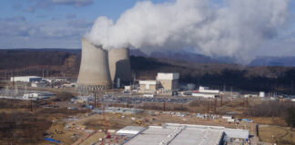 
			
				                                A data center owned by Amazon Web Services, front right, is under construction next to the Susquehanna nuclear power plant in Berwick on Jan. 14, 2025.
                                 AP File Photo

			
		