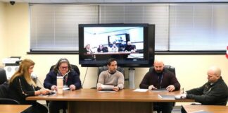 
			
				                                Luzerne Countys five-member Retirement Board, which oversees the employee pension fund, met Wednesday in the countys Penn Place Building in Wilkes-Barre. The board members, from left: Budget Finance Division Head Mary Roselle, county Manager Romilda Crocamo, County Council members John Lombardo (board chair) and Chris Belles (board vice chair), and county Chief Deputy Sheriff Eugene Gurnari, the employee/retiree representative.
                                 Jennifer Learn-Andes | Times Leader

			
		