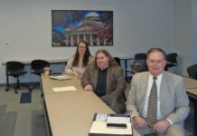 
			
				                                From left: Luzerne County Election Director Emily Cook, county Manager Romilda Crocamo, and former Pennsylvania House Speaker Keith McCall meet on Wednesday to discuss election concerns in Pennsylvania counties.
                                 Jennifer Learn-Andes | Times Leader

			
		
