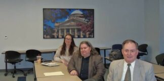 
			
				                                From left: Luzerne County Election Director Emily Cook, county Manager Romilda Crocamo, and former Pennsylvania House Speaker Keith McCall meet on Wednesday to discuss election concerns in Pennsylvania counties.
                                 Jennifer Learn-Andes | Times Leader

			
		