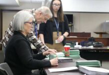 
			
				                                Luzerne County Election Board Chairwoman Christine Boyle, in foreground, then-board member Daniel Schramm, and county Election Director Emily Cook process ballots after the November 2025 general election.
                                 Jennifer Learn-Andes | Times Leader File photo 

			
		