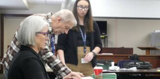 
			
				                                Luzerne County Election Board Chairwoman Christine Boyle, in foreground, then-board member Daniel Schramm, and county Election Director Emily Cook process ballots after the November 2025 general election.
                                 Jennifer Learn-Andes | Times Leader File photo 

			
		