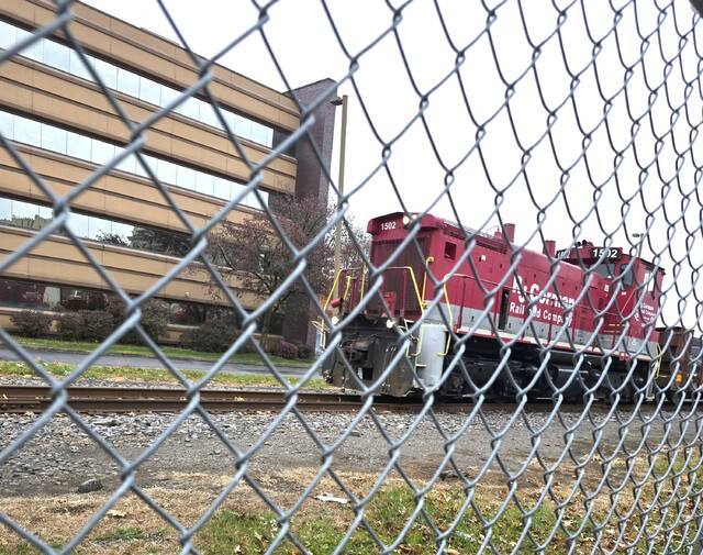 The county-owned rail line that intersects Market Street in Wilkes-Barre.
                                 Times Leader file photo