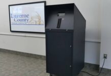 
			
				                                Runbeck Election Services has delivered a new replacement mail ballot drop box to the countys Penn Place Building in Wilkes-Barre at no additional charge. The companys prior pilot program box did not capture photographs of voters depositing ballots as promised for the November general election.
                                 Jennifer Learn-Andes | Times Leader

			
		