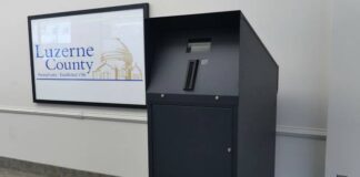 
			
				                                Runbeck Election Services has delivered a new replacement mail ballot drop box to the countys Penn Place Building in Wilkes-Barre at no additional charge. The companys prior pilot program box did not capture photographs of voters depositing ballots as promised for the November general election.
                                 Jennifer Learn-Andes | Times Leader

			
		