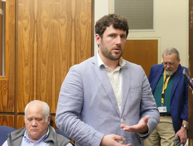 Ted Ritsick answers questions Tuesday after Luzerne County Council confirmed his nomination as the new Community Planning and Economic Development Division head.
                                 Jennifer Learn-Andes | Times Leader
