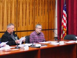 
			
				                                Luzerne County Planning Commission members review documents Thursday before voting to recommend a proposed data center zoning amendment to County Council for its consideration. From left: David Wychock, William F. Kane, Frank Sindaco, and Peter P. Mikitish.
                                 Jennifer Learn-Andes | Times Leader

			
		