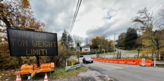 
			
				                                Luzerne County has started a project to replace the 106-year-old, county-owned Harris Hill Road Bridge over Toby Creek in Kingston Township, shown in 2023.
                                 Times Leader File Photo

			
		