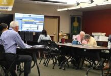 
			
				                                During Fridays post-election adjudication, Luzerne County Election Bureau representatives, at left, presented recommendations to the county Election Board, at right, on which provisional ballots and flagged mail ballots should be accepted and rejected.
                                 Jennifer Learn-Andes | Times Leader

			
		
