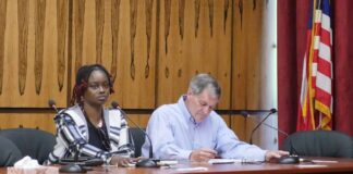 
			
				                                Luzerne Countys Ethics Commission voted Tuesday to appoint citizen members Mike Attanasio, at right, as commission chair and Adiel Tyson, at left, as commission vice chair.
                                 Jennifer Learn-Andes | Times Leader

			
		